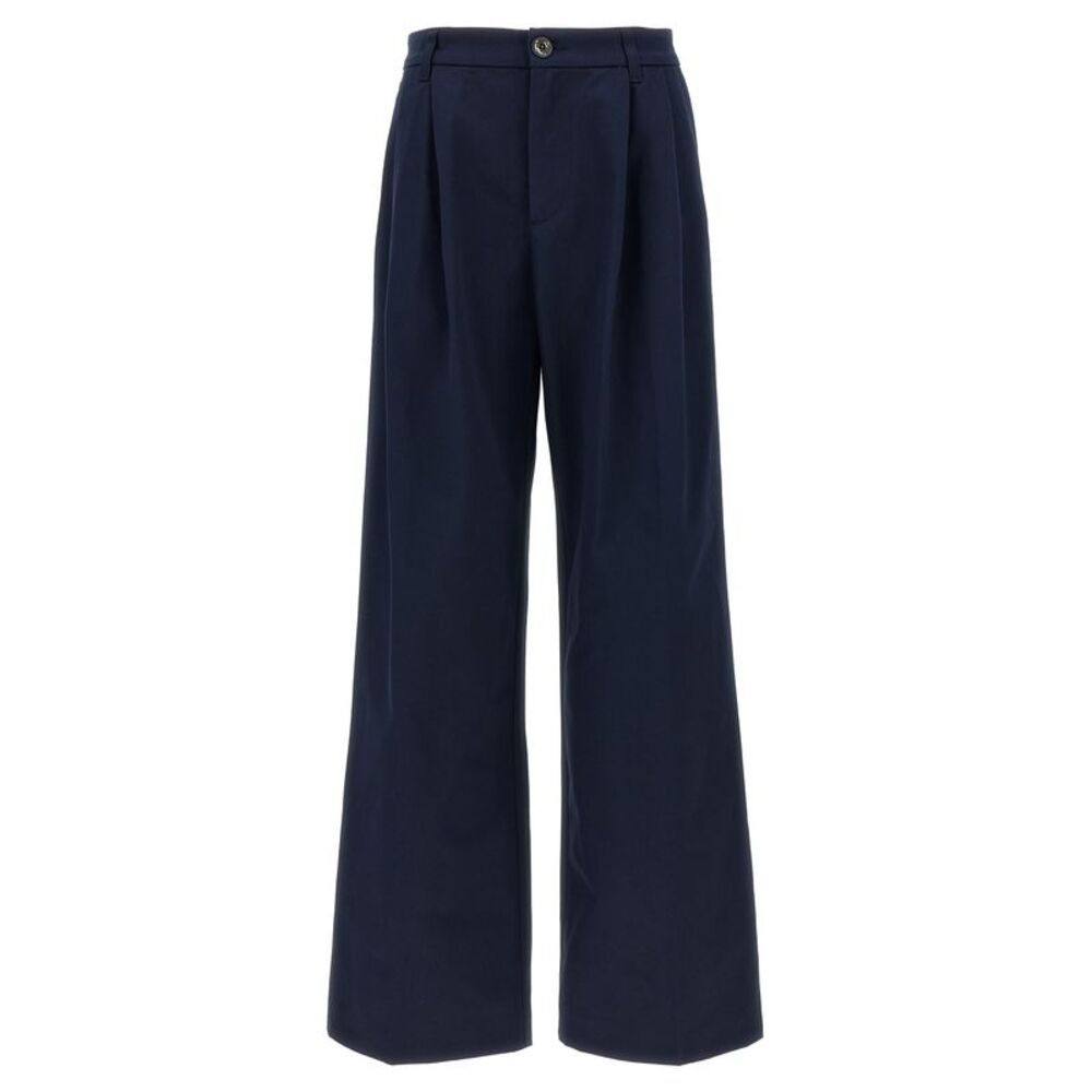 Fortela Blue Cotton Casual Women's Pants
